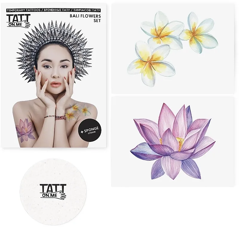 TATTon.me Bali Flowers Set Privremene tetovaže