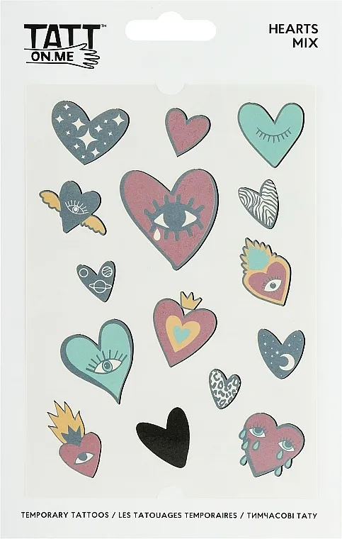 TATTon.me Hearts Mix Privremene tetovaže