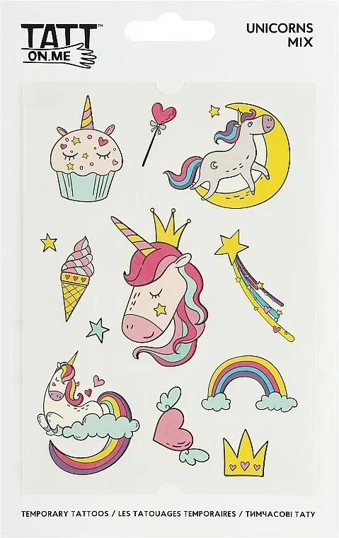 TATTon.me Unicorns Mix Privremene tetovaže