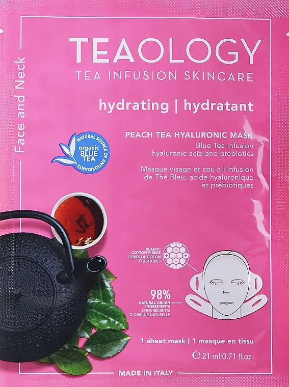 Teaology Blue Tea &amp; Hyaluronic Acid Brightening Moisturising Mask Maska za lice