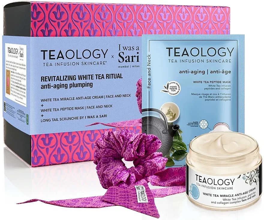 Teaology White Tea (f/mask/21 ml + f/cr/50 ml + acc/1 pcs) Set