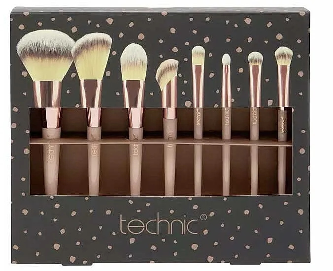 Technic Cosmetics Makeup Brush Set Set četkica za šminku, 8 kom