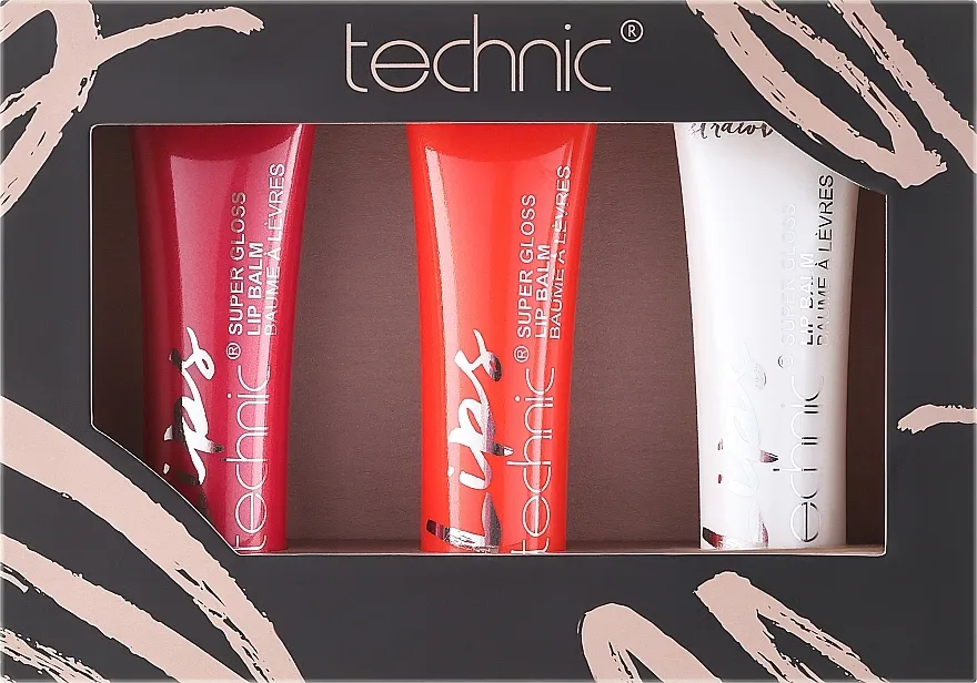 Technic Cosmetics Super Gloss Trio Lip Balm (lip/balm/3x10ml) Set