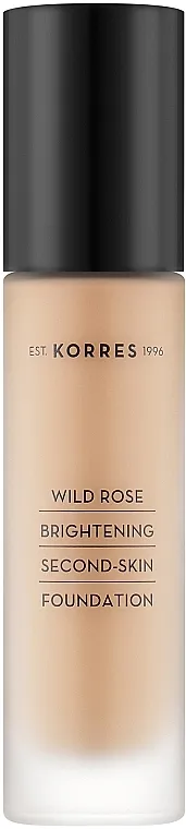 Tekući puder Korres Wild Rose Brightening Second Skin Foundation SPF15