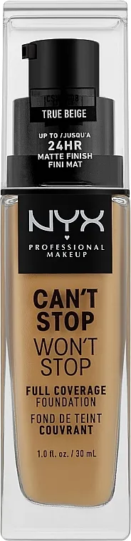 Tekući puder NYX Professional Makeup Can't Stop Won't Stop Full Coverage Foundation