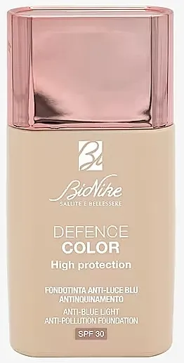 Tekući puder za lice BioNike Defence Color High Protection Anti-Blue Light Anti-Pollution Foundation SPF 30