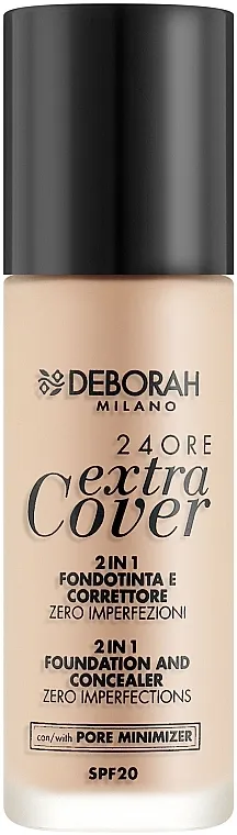 Tekući puder za lice Deborah 24Ore Extra Cover Foundation SPF 20