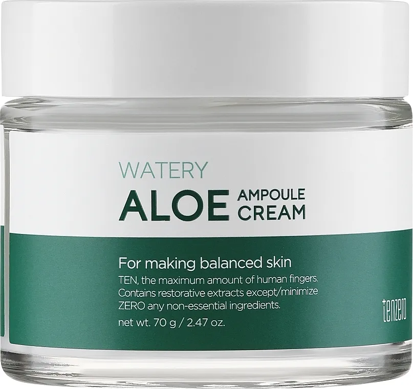 Tenzero Watery Aloe Ampoule Cream Ampula krema za lice sa ekstraktom aloe vere