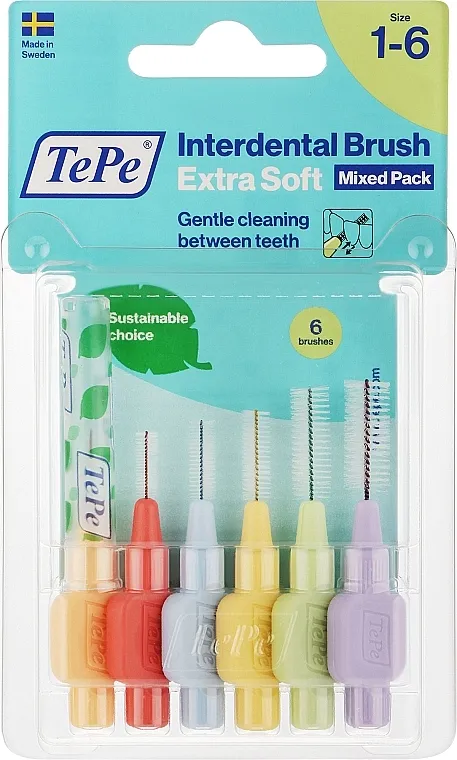 TePe Interdentale Brush Extra Soft Mixed Pack Set interdentalnih četkica