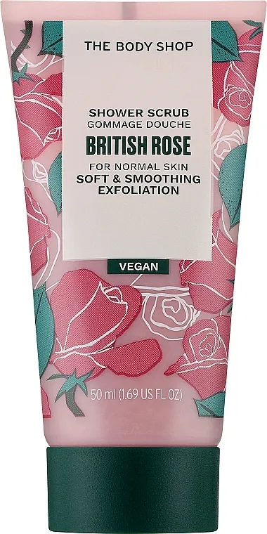 The Body Shop British Rose Shower Scrub Piling za tijelo
