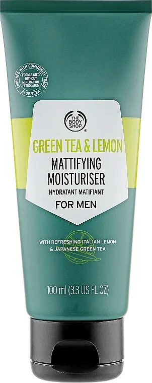 The Body Shop Green Tea and Lemon Mattifying Moisturiser For Men Hranljiva matirajuća nega kože "Zeleni čaj i limun"