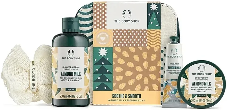 The Body Shop Soothe &amp; Smooth Almond Milk Essentials Gift Set, 5 proizvoda