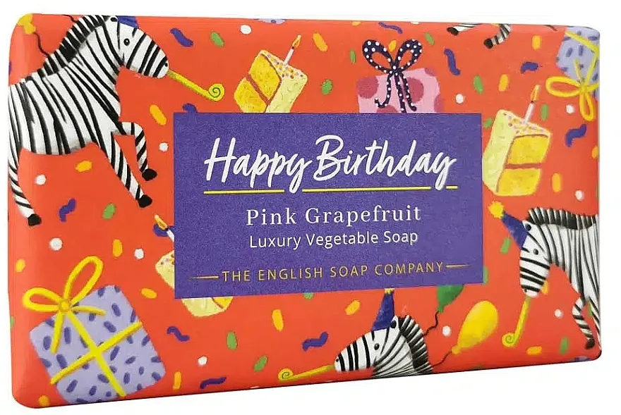 The English Soap Company Occasions Collection Pink Grapefruit Happy Birthday Soap Sapun "Ružičasti grejpfrut"
