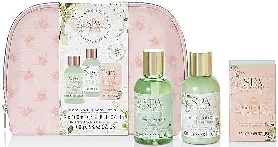The Kind Edit Co Spa Botanique Cosmetic (sh/gel/100ml + b/lot/100ml + b/salt/50g + bag) Set
