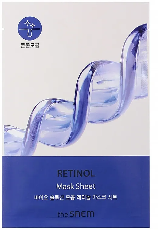 The Saem Bio Solution Pore Tightening Retinol Mask Sheet Maska od platna za sužavanje pora sa retinolom