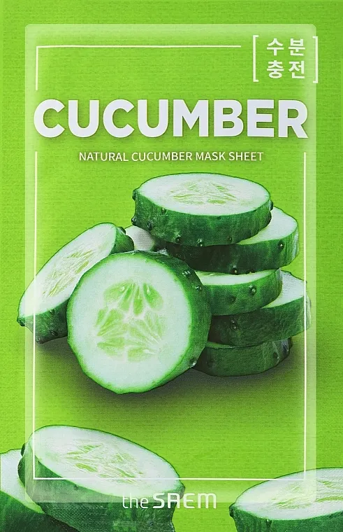 The Saem Natural Cucumber Mask Sheet Sheet maska za lice s ekstraktom krastavca