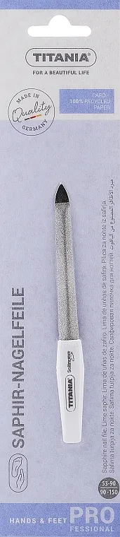 Titania Essentials Soligen Saphire Nail File Zakrivljena turpija za nokte mikrosafir, veličina 5
