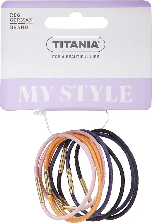 Titania Gumice za kosu, elastične 4,5 cm, 8 kom, višebojne