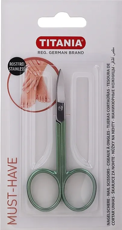 Titania Nail Scissors Green Škare za nokte, zelene