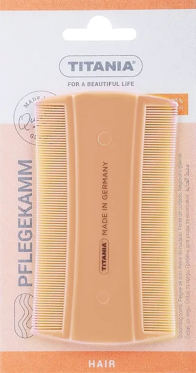 Titania Universal Comb Dvostrani češalj za kosu 10 cm, bež