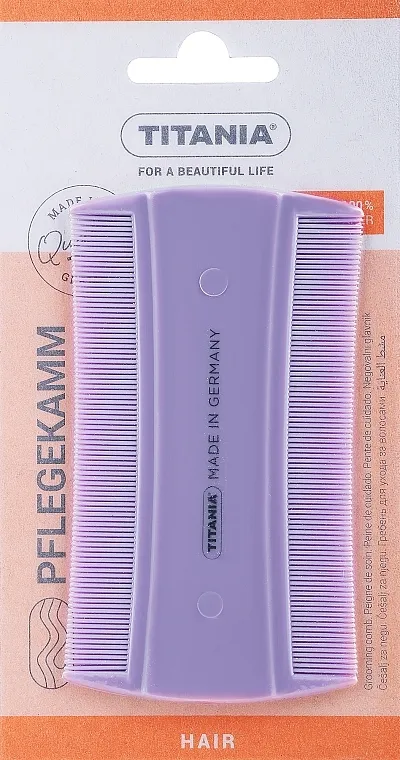 Titania Universal Comb Češalj za kosu dvostrani 10 cm, ljubičasti