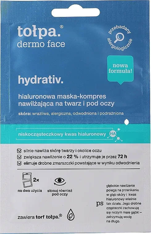 Tolpa Dermo Face Hydrativ Moisturizing Relaxing Mask Maska za obloge lica