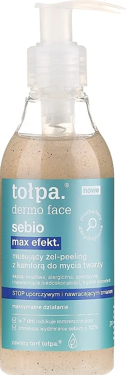 Tolpa Dermo Face Sebio Max Efect Gel-peeling Pjenušavi gel za čišćenje