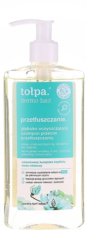 Tolpa Dermo Hair Deep Cleansing Shampoo Šampon za masnu kosu s kompleksom ksilitola i mliječne kiseline