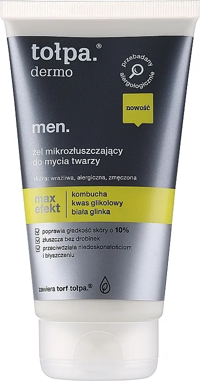 Tolpa Dermo Men Max Effect Gel Gel za umivanje s glikolnom kiselinom za obnovu kože