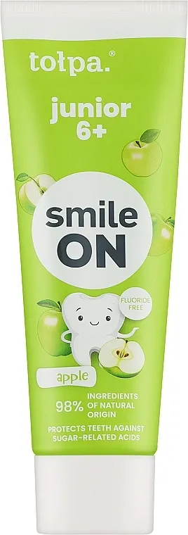 Tolpa ON Children Junior 6+ Toothpaste Zubna pasta 'Jabuka' za negu mlečnih i stalnih zuba 6+ godina