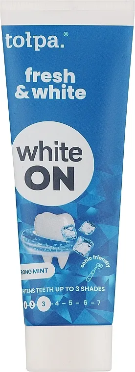 Tolpa White On Fresh &amp; White Toothpaste Strong Mint Izbeljujuća zubna pasta 'Jaka menta'