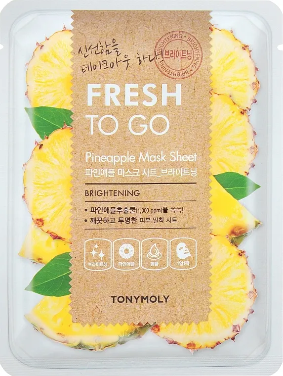 Tony Moly Fresh To Go Mask Sheet Pineapple Osvježavajuća sheet maska s ananasom