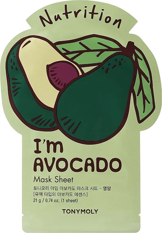 Tony Moly I'm Real Avokado Mask Sheet Hranjiva maska ​​s ekstraktom avokada