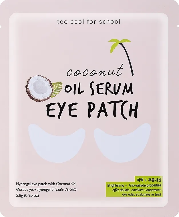 Too Cool For School Coconut Oil Serum Eye Patch Hidrogel flasteri za oči s kokosom
