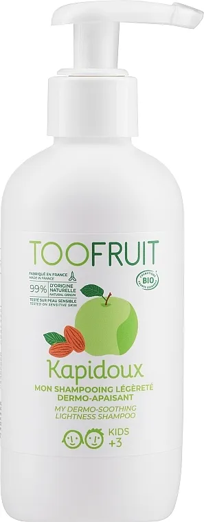 TOOFRUIT Kapidoux Dermo-Soothing Shampoo Omekšujući lagani šampon "Jabuka i badem"
