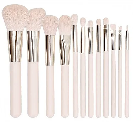 Tools For Beauty Makeup Brush Set Pink Set profesionalnih kistova za šminkanje, roza, 12 kom