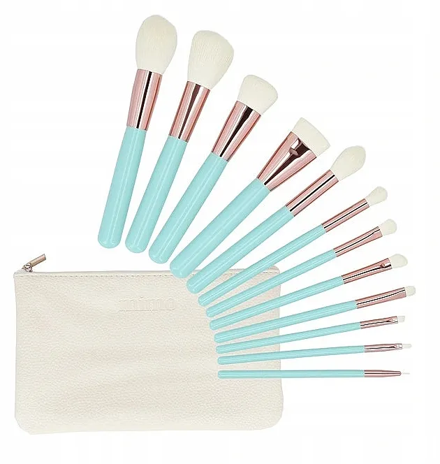 Tools For Beauty MiMo Turquoise Set Set kistova za šminku, s futrolom, 12 kom