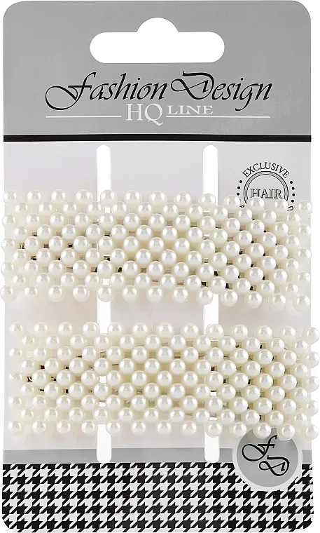 Top Choice Fashion Design Ukosnice, pravokutne, bijele perle, 2 kom