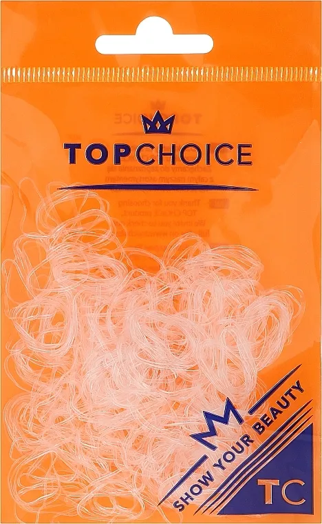 Top Choice Gumice za kosu 22715, prozirne