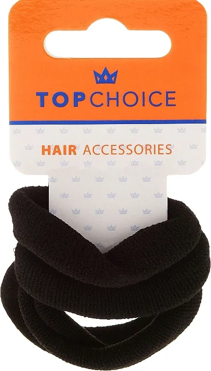 Top Choice Gumice za kosu 4 kom, crne
