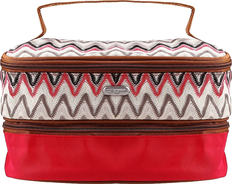 Top Choice Kozmetički koferčić "ZigZags" 94019, belo-crveni