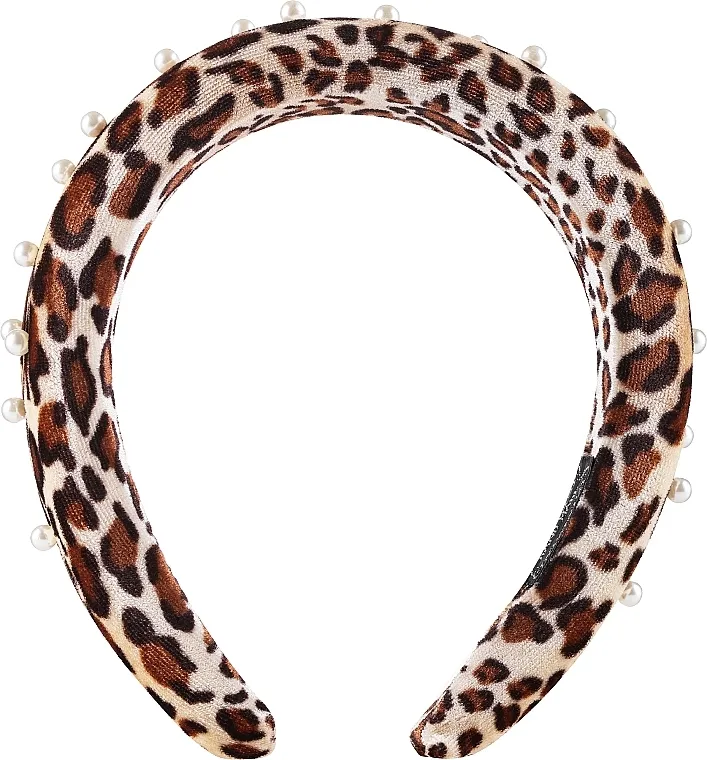 Top Choice Obruč za kosu "Baršun", 25949, leopard