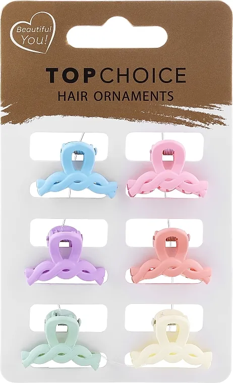 Top Choice Set pastelnih šnalica za kosu, 20704, 6 kom., varijanta 1