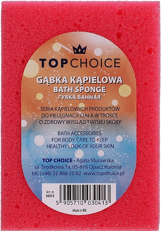 Top Choice Spužva za kupanje 30413, malina