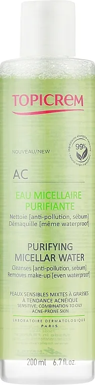 Topicrem AC Purifying Micellar Water Micelarna voda za čišćenje