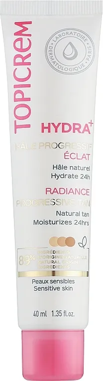 Topicrem Hydra+ Radiance Progressive Tan Krema za samopotamnjivanje lica i vrata