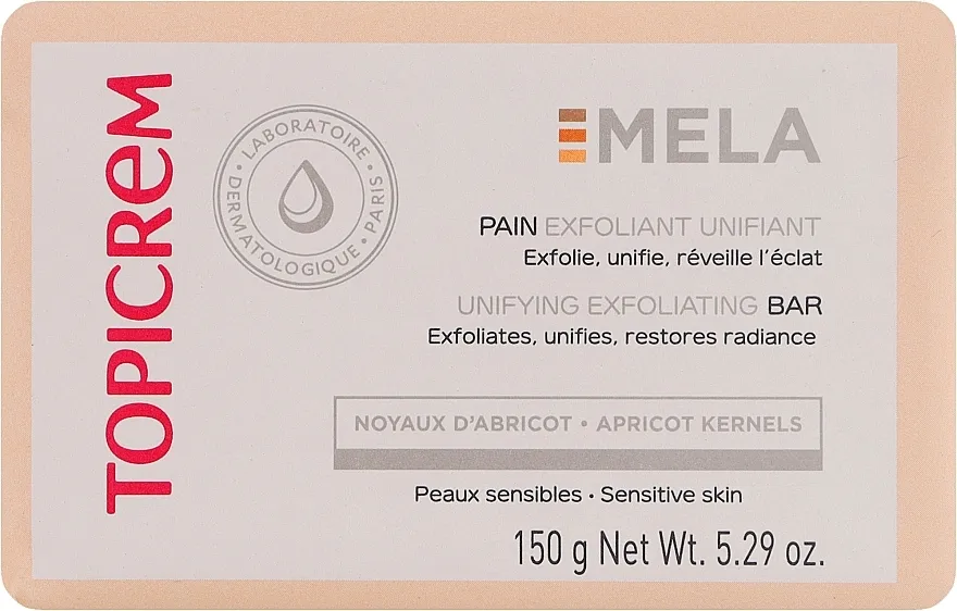 Topicrem Mela Unifying Exfoliating Bar Piling sapun za lice i telo