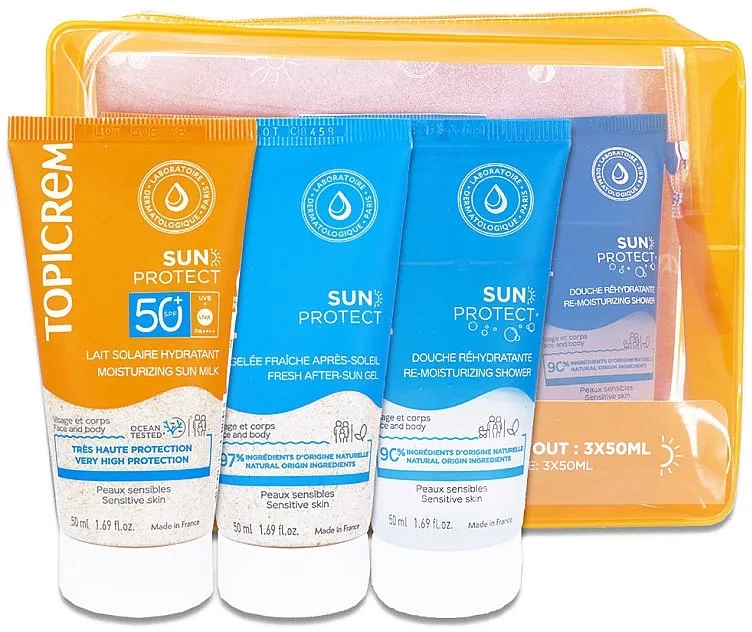 Topicrem Sun Protect Set (sh/gel/50ml+b/milk/50ml+b/gel/50ml)