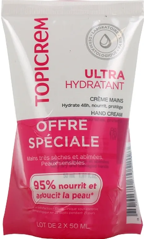 Topicrem Ultra Hydratant (2x50 ml) Set, Ultra hidratantna krema za ruke