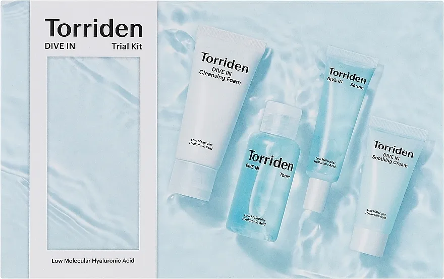 Torriden Dive-In Kit (cr/20ml + foam/30ml + toner/50ml + serum/20ml) Set